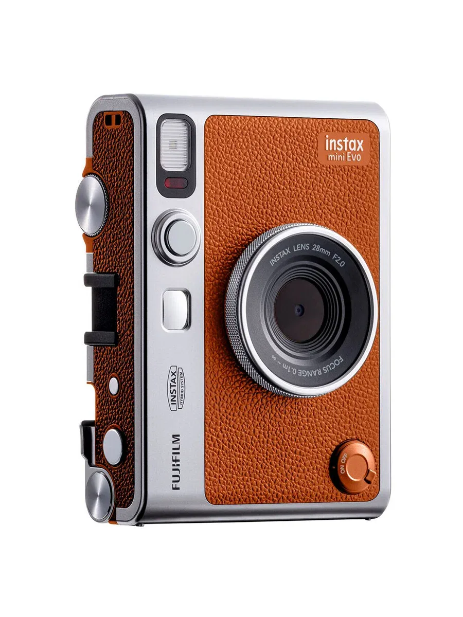 Гибридный фотоаппарат моментальной печати FUJIFILM instax mini EVO, Коричневый | Brown — фото 4
