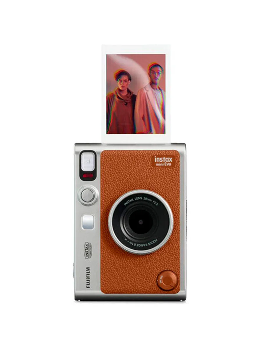 Гибридный фотоаппарат моментальной печати FUJIFILM instax mini EVO, Коричневый | Brown — фото 8