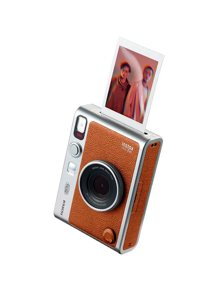 Гибридный фотоаппарат моментальной печати FUJIFILM instax mini EVO, Коричневый | Brown — фото 11