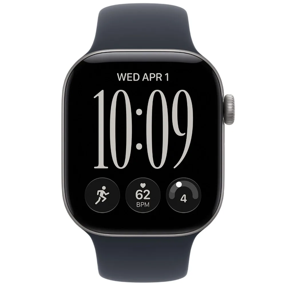 Часы Apple Watch Series 12 (2026) 42mm Aluminum Space Gray Sport Band Navy Blue M/L — фото 2